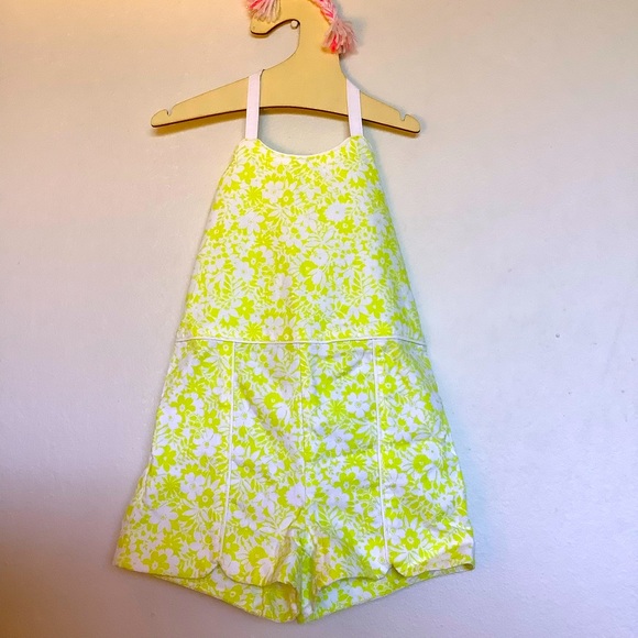 4T Janie And Jack Lemonade Blossom Floral Romper - Picture 1 of 8
